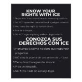 Spanish and English Know Your Rights ICE ポスター (正面)
