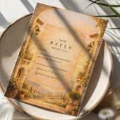 Spanish Archway Romance Wedding 出欠カード