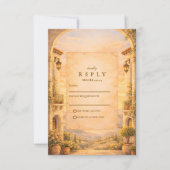 Spanish Archway Romance Wedding 出欠カード (正面)