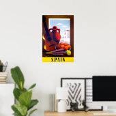 Spanish Art Spain Travel Poster Print  ポスター (ホームオフィス)