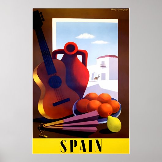 Spanish Art Spain Travel Poster Print  ポスター (正面)
