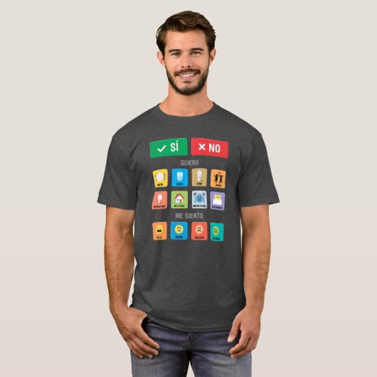 Spanish Autism AAC Pointing Communication 01 Tシャツ (正面フル)