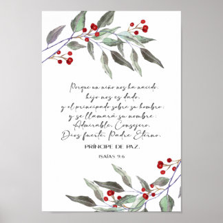 Spanish bible verse Isaias 9 6 ポスター