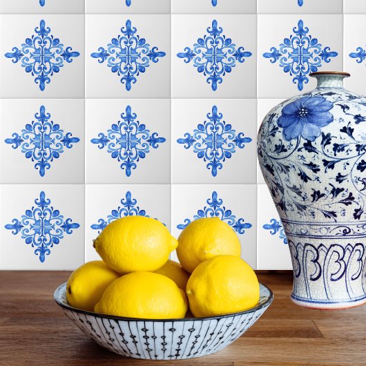 Spanish Blue and White Portuguese Azulejo Kitchen タイル