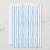 Spanish Blue Bear Baptism Bow Coquette Invitation 招待状 (裏面)