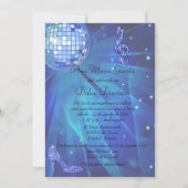 Spanish Blue Disco Ball & Sparkle Heels Sweet 16 招待状 (裏面)