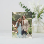 Spanish Blue Shades Overlay Vellum Shapes Photo ポストカード (スタンド正面)