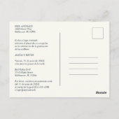 Spanish Blue Shades Overlay Vellum Shapes Photo ポストカード (裏面)