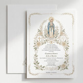 Spanish Boda Catholic Virgin Mary Nuptial Mass  招待状