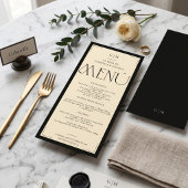 Spanish Boda Monogram Black Ivory Wedding  メニュー