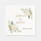 Spanish Boho Wedding Napkins スタンダードカクテルナプキン (正面)