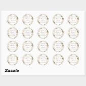 Spanish Boho Wedding round sticker  ラウンドシール (シート)
