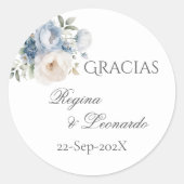 Spanish Boho Wedding round sticker  ラウンドシール (正面)