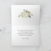Spanish Boho Wedding Thank you card サンキューカード (内部)