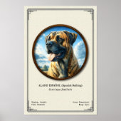 Spanish Bulldog (Alano Español) Zoology Series ポスター (正面)