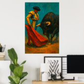 Spanish Bullfighting Art Print – Matador and Bull ポスター (ホームオフィス)