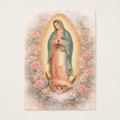 Spanish Catholic Guadalupe Wedding Holy Card (正面)