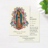 Spanish Catholic Guadalupe Wedding Holy Card (デスク)