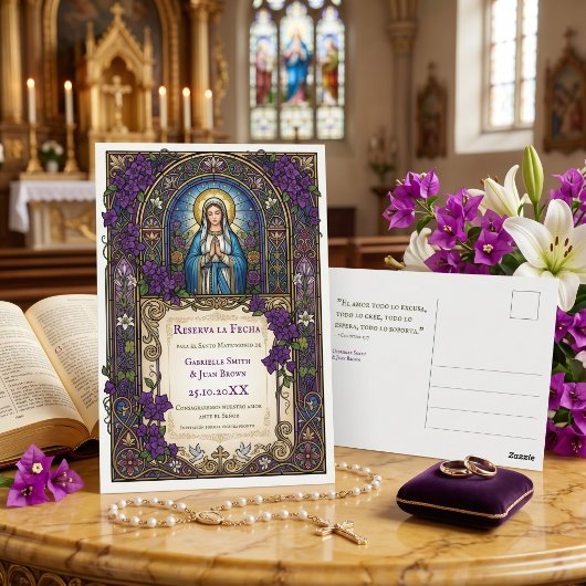 Spanish Catholic Reserva la Fecha Christian ポストカード