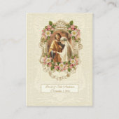 Spanish Catholic Wedding Prayer Holy Card コーリングカード (正面)