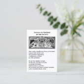 Spanish Christmas  St. Andrew Novena Prayer 名刺 (スタンド正面)