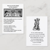 Spanish Christmas  St. Andrew Novena Prayer 名刺 (正面/裏面)