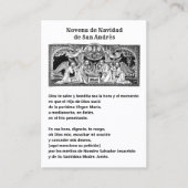 Spanish Christmas St. Andrew Novena Prayer 名刺 (正面)