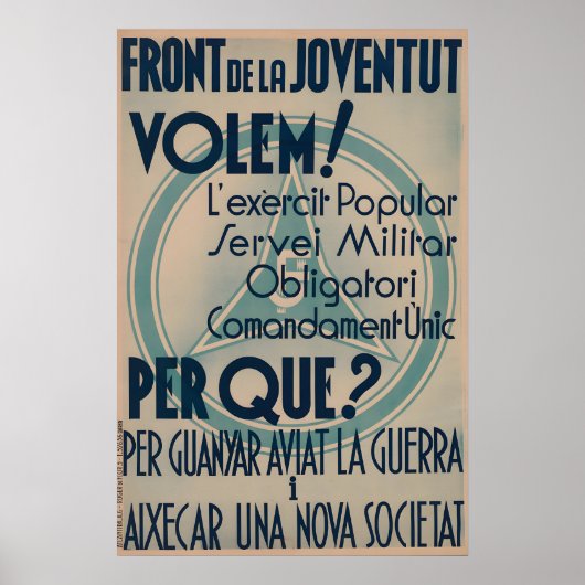 Spanish Civil War Popular Front Poster Why ポスター (正面)