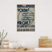 Spanish Civil War Popular Front Poster Why ポスター (キッチン)