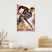 Spanish Civil War Poster Catalan State Propaganda ポスター (キッチン)