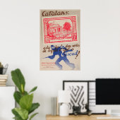 Spanish Civil War Poster Catalonia Basque Aid ポスター (ホームオフィス)