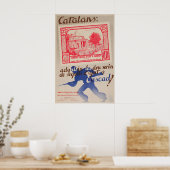 Spanish Civil War Poster Catalonia Basque Aid ポスター (キッチン)