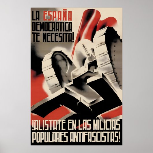Spanish Civil War Poster Democratic Spain needs ポスター (正面)