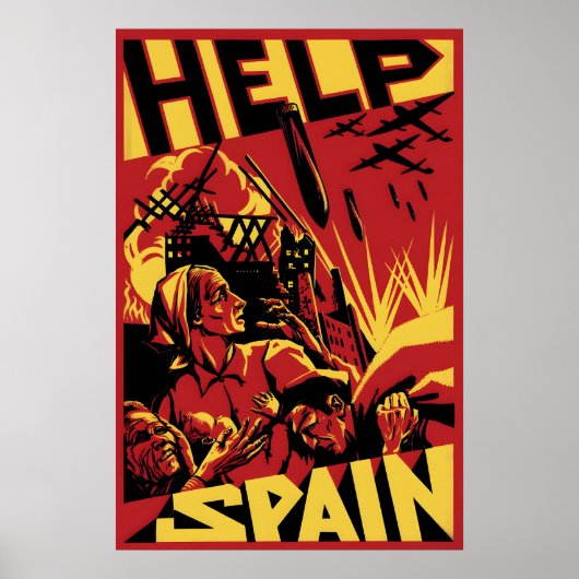 Spanish Civil War Poster Help Spain! Second ポスター (正面)