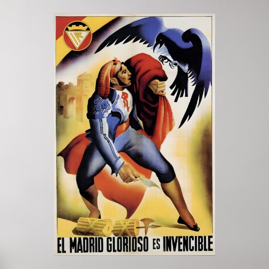 Spanish Civil War Poster Madrid is Invincible, UGT ポスター (正面)