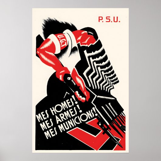 Spanish Civil War Poster More Men & Arms! More ポスター (正面)