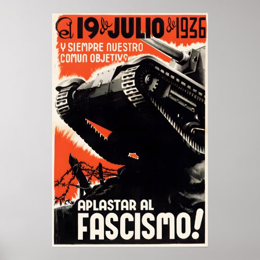 Spanish Civil War Poster Our common objective ポスター (正面)