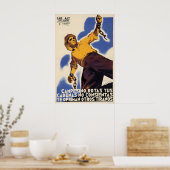 Spanish Civil War Poster Peasant, break your ポスター (キッチン)
