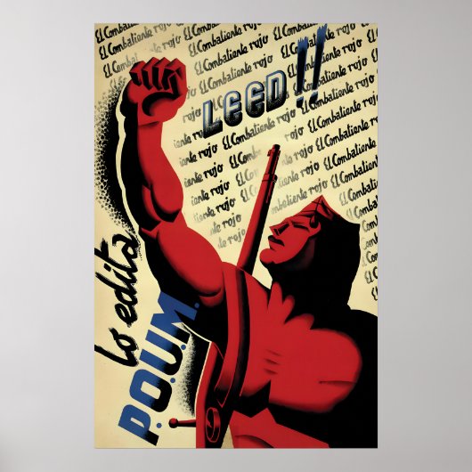 Spanish Civil War Poster POUM LEED ポスター (正面)