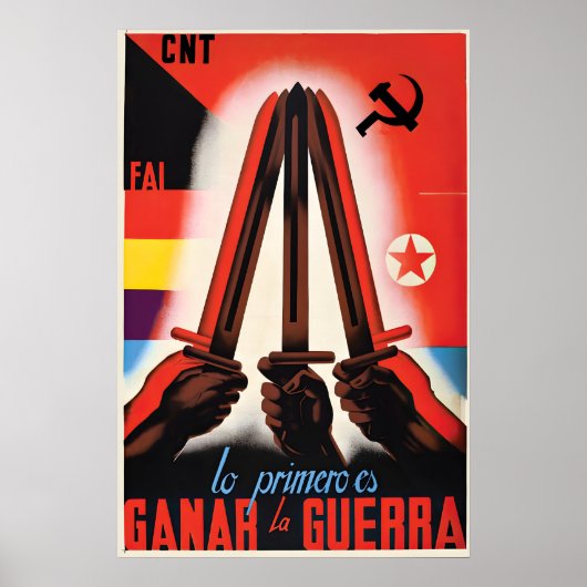 Spanish Civil War Poster The first thing is to win ポスター (正面)