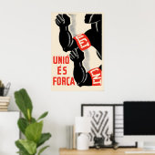 Spanish Civil War Poster UGT CNT Unity is strength ポスター (ホームオフィス)