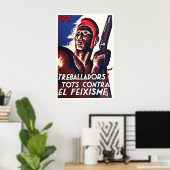 Spanish Civil War Poster UGT Workers! Fight ポスター (ホームオフィス)