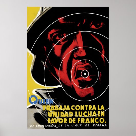 Spanish Civil War Poster Who works against unity ポスター (正面)