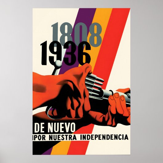 Spanish Civil War Propaganda Poster Again for our ポスター (正面)
