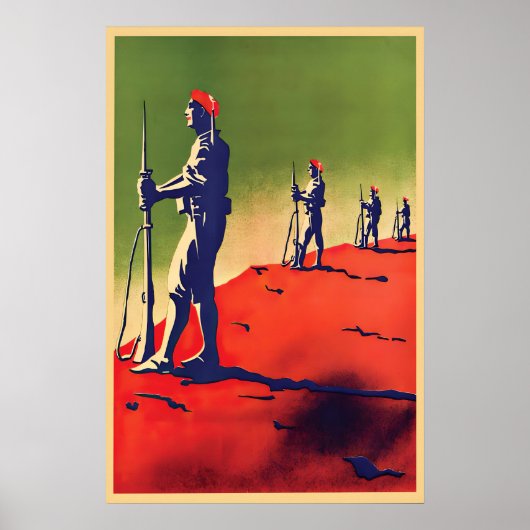 Spanish Civil War Propaganda Poster Basque ポスター (正面)