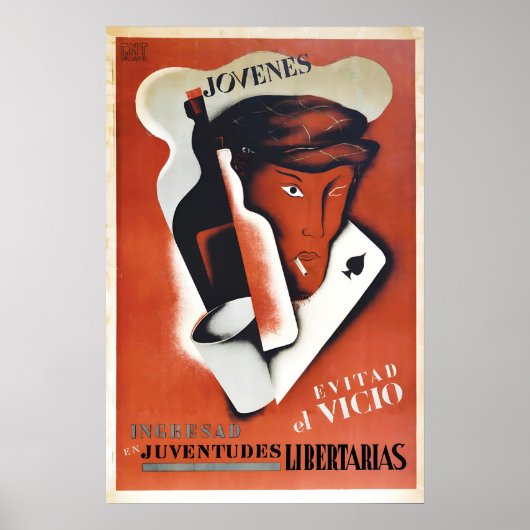 Spanish Civil War Propaganda Poster CNT ポスター (正面)