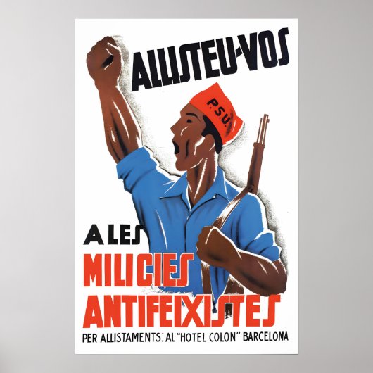 Spanish Civil War Propaganda Poster  Join the ポスター (正面)