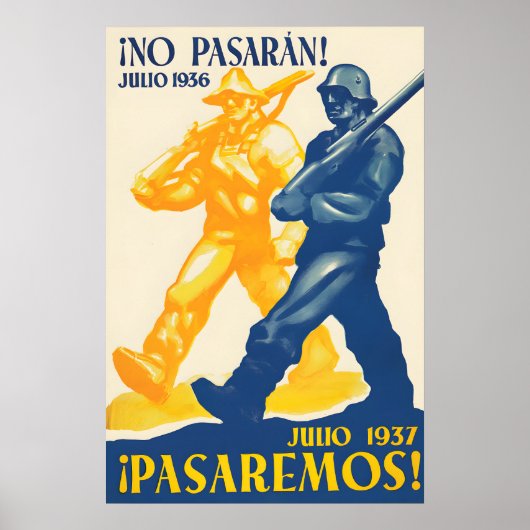 Spanish Civil War Propaganda  Poster No pasaran ポスター (正面)
