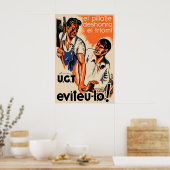 Spanish Civil War Propaganda Poster Robbery ポスター (キッチン)