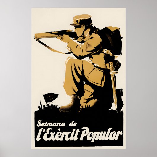 Spanish Civil War Propaganda Poster The army of ポスター (正面)